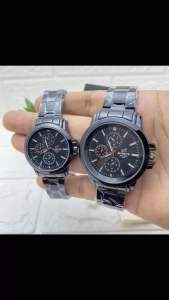 MIRETE Jam Tangan Couple Analog Tipe 9040A Rantai Stainless Water Resistant Free Box Realpict By Dumai.Store