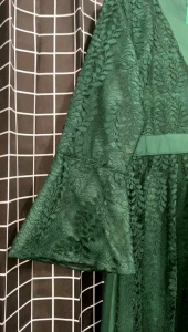 Gamis Lebaran Raya Bahan toyobo mix brokat /gamis seri lebaran polos mix brokat