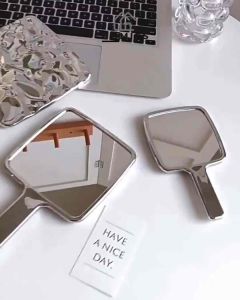 CERMIN GENGGAM SILVER / CERMIN RIAS PORTABLE / KOREAN VINTAGE MIRROR