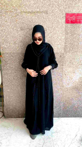 Exclusive Gamis Dress Pesta Ratih Abaya Hitam Arab Jetblack