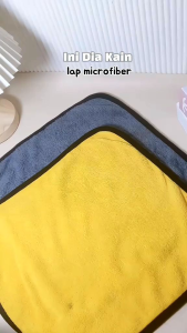 Kain lap micro fiber 2 Sisi serbaguna lap motor meja kaca kain lap mobil anti gores halus