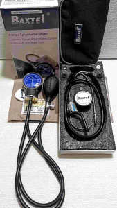 Baxtel Aneriod Sphygmomanometer With Black Deluxe Stethoscope