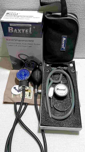 Baxtel Aneriod Sphygmomanometer With Gray Deluxe Stethoscope Set