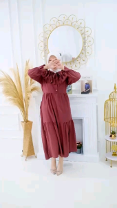 MIDI DRESS KATUN TWILL ORY HALIS FASHION/MIDI TWILL KERAH ORY HALIS