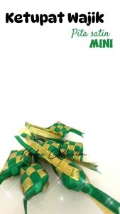 Ketupat Pita Hias Wajik 35cm / Hiasan Hampers Parcel Ketupat Pita