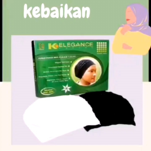 K-Elegance Tudung 2 helai warna hitam Sistem Kesihatan Infra-Merah