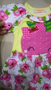 9-40kg bộ bé gái tay cánh tiên quần đùi dúng - thun lạnh 3D mềm mịn mát bao đẹp họa tiết trái cây siêu cưng 115