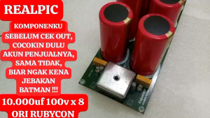 PSU 8 Elco ORI RUBYCON 100v 10000uf Lengkap Dengan Dioda Bridge 35a