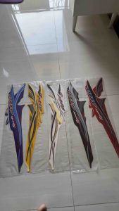 STIKER STRIPING LIS LES BODY YAMAHA MIO SPORTY 2005 2006 MERAH