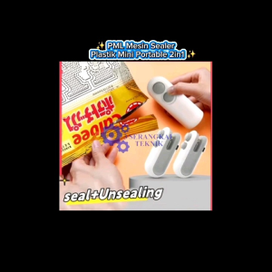 PML Mesin Sealer Plastik Mini Sealing Cutting Portable 2in1 - HY-666 - White