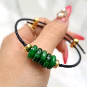 Q727 Vòng ngũ điếu Cẩm Thạch Sơn Thủy dây cáp ko kén mệnh - Phong Thuỷ TUDO P