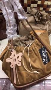 Tote Bag Kanvas Kombinasi Kulit | Tas Tote Wanita Stylish Elegan