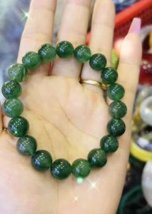 Vòng tay chuỗi hạt đá Thạch Anh Dâu xanh lá thiên nhiên bao kiểm định