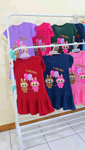 Dress Anak Labubu Usia 2-9 Tahun & Daster Anak Perempuan Labubu Terbaru