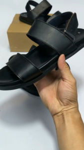 Dép da nam quai hậu SĐLH5 Xăng-đan nam da bò thời trang cao cấp hai quai ngang đơn giản đế nhẹ êm chân thoải mái