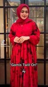 Gamis Twill Bg Collection Motif Red Velvet