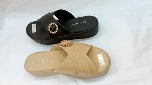 Sendal selop lolinda/Wedges lolinda/selop tali silang/Lolinda tali terbaru/Lolinda LOV 876/Sandal wanita