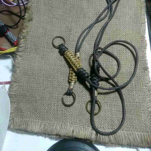 Kalung Ring Gantungan Kunci Motor Tali Panjang Bronze