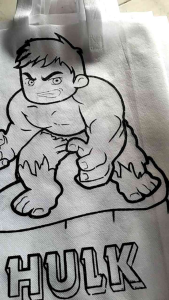 tas lukis spunbond ukuran 30x40/8 warna putih bersih