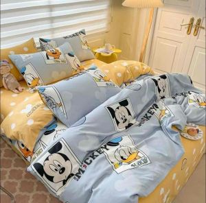 ผ้าปูที่นอน/ชุดผ้าปู/ผ้านวม ลายมิกกี้เทา🌧️🖼️ มีบริการเก็บเงินปลายทาง