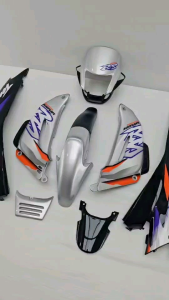 ชุดสี(แฟริ่ง)เปลือกรถ Tena เทน่าตัวใหม่ปี 2001สีเทาดำจำนวน 8 ชิ้นพร้อมติดสติ๊กเกอร์งานเกรด ABS ประกอบสนิทพร้อมบริการติดสติกเกอร์ปี 2001