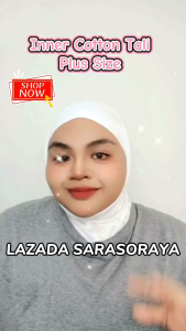 Inner Cotton Plus Size [60KG - 120KG] Inner Tudung Cotton Indonesia. Tali Plus Size Getah Stretchable / Inner Cotton Plus Size Murah
