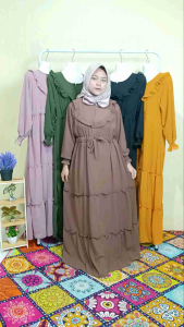 Gamis muslim alizza Ceruti Baby Doll Premium doblle layer