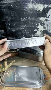 aluminium foil tray bx 4381 + tutup mika atau tutup aluminium macaroni schotel pastel tutup lasangna mentai rice klapertart