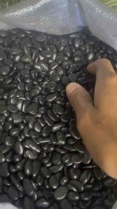 5KG & 25KG Black Polished Pebble Stone / Landscape Decoration Stone / Batu Hiasan Hitam Berkilat