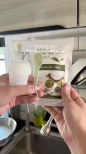 ผงชาเขียวมัทฉะ แถมแก้ว+ช้อน ในราคา 99 บาท ขนาด 100 กรัม/ซอง