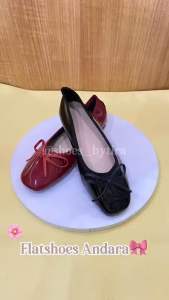 SHOES BY TIRA Flatshoes Andara/flatshoes wanita/sandal wanita flat/sandal kerja/sandal formal/sandal flatshoes warna marun/sandal flatshoes pita/sepatu kerja