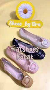 SHOES BY TIRA Flatshoes fashion kotak/sepatu kerja/ jelly shoes dewasa/sandal jelly wanita/sandal karet anti slip/sandal kekinian korea/jelly shoes/sepatu sandal slippers/sepatu sandal couple mom and kids