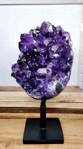 Natural Brazil High Grade Amethyst Crystal Druzy Ornament BAD07