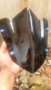 VISOR SATRIA FU BARONG MODEL LANCIP CARBON WINDSHIELD SATRIA FU BARONG MODEL LANCIP CARBON