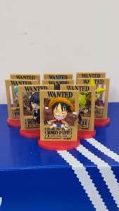 Mô hình One Piece Wanted - Mô hình truy nã băng mũ rơm Luffy Zoro Chopper Robin Sanji Usopp Nami Brook Franky - Cao 8cm