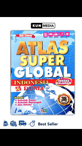 BUKU ATLAS GLOBAL INDONESIA DAN DUNIA 38 PROVINSI UKURAN BESAR