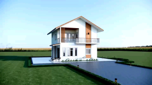 แบบบ้านจั่ว 2 ชั้น