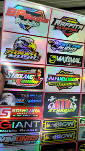 Stiker Sound | Stiker Hologram | Stiker 1 Lembar | Stiker Pack Ukuran 21cm x31cm