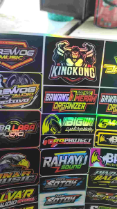 Stiker Sound | Stiker Hologram | Stiker 1 Lembar | Stiker Pack Ukuran 21cm x31cm