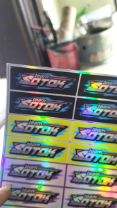 Stiker Team Sotok: Stiker Hologram Berkualitas Tinggi