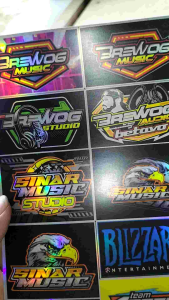 Stiker Sound System & Hologram: Paket Stiker E-commerce Ukuran 21cm x 31cm