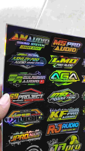 Stiker Sound | Stiker Hologram | Stiker 1 Lembar | Stiker Pack Ukuran 21cm x31cm