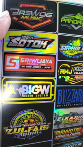 Stiker Sound | Stiker Hologram | Stiker 1 Lembar | Stiker Pack Ukuran 21cm x31cm