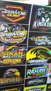 Stiker Sound | Stiker Hologram | Stiker 1 Lembar | Stiker Pack Ukuran 21cm x 31cm