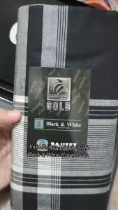 Pelikat Mangga Gold Black&White 10 Helai (Siap Jahit)