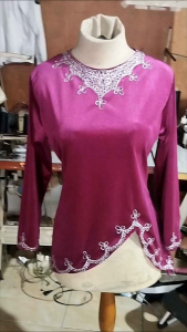 Atasan baju kurung melayu bludru terbaru/kurung melayu bludru