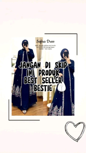 READY(SIAP KIRIM) SAFIRA DRESS LABEL JASMINE GAMIS WANITA BORDIR CRINKLE AIRFLOW KEKINIAN GAMIS BUSUI