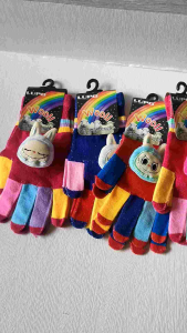 Sarung Tangan Rajut Wanita Dewasa Remaja Motif Boneka Labubu Gloves Cewek Berkendara Motor