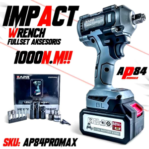PEMBUKA BAUT IMPACT WRENCH APR AP84PROMAX 1000nm 1/2inch body kecil tenaga jumbo motogp