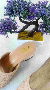 sandal wanita terbaru model kokop brukat heels 5cm buat pesta